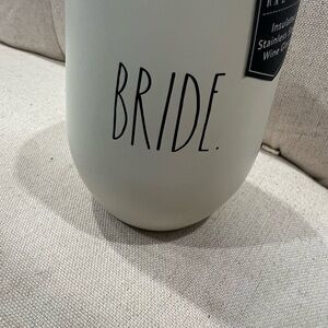 Rae Dunn Cream 'Bride' Wine Tumbler